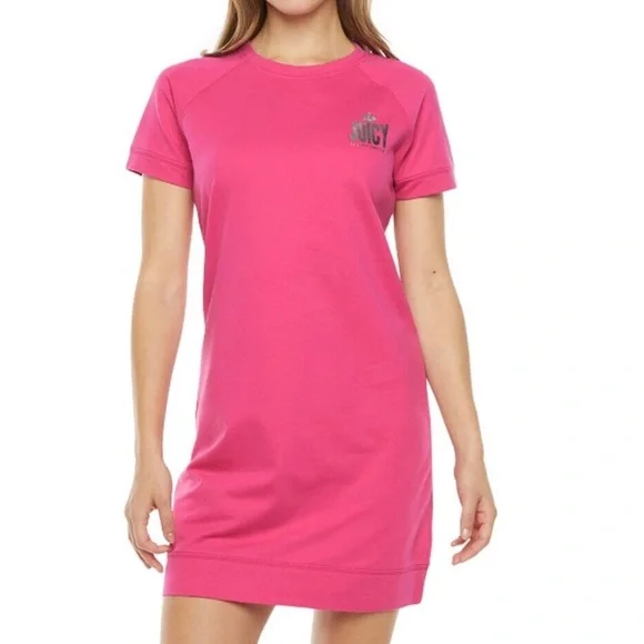 Juicy Couture Dresses | Nwt Preppy Pink Juicy Couture Tee Shirt Dress Sz Xs | Color: Pink | Size: Xs | Rose__Pose's Closet